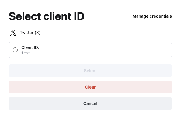 Selecting an OAuth2.0 provider