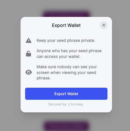 Export Wallet Modal