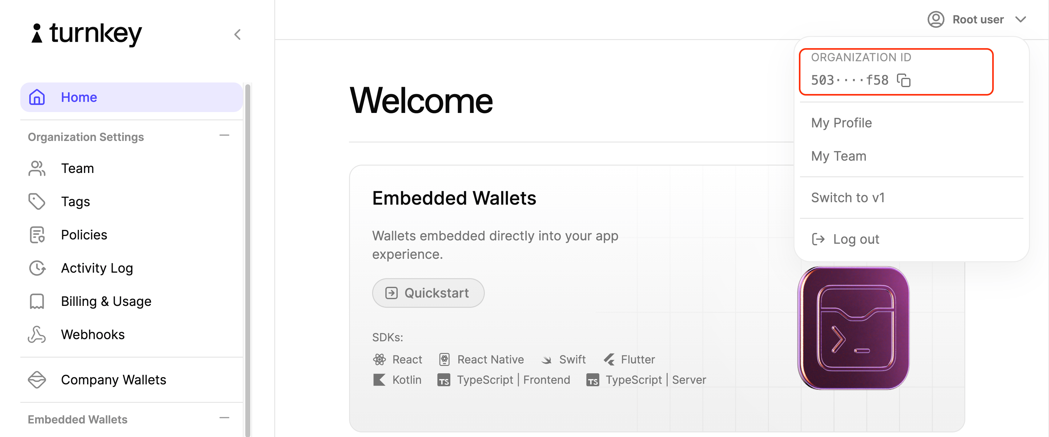 Find organization ID