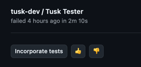 Screenshot of Tusk's 'Add to branch' button