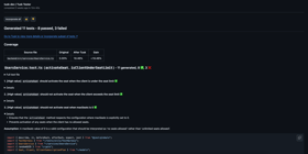 Tusk's automated tests in GitHub in dark mode