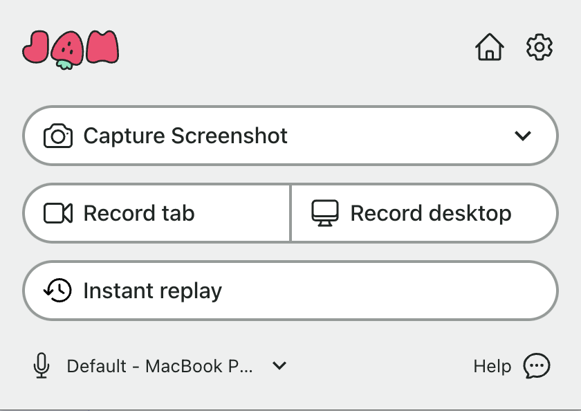Jam chrome extension window