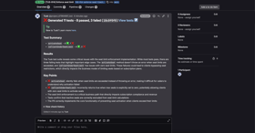 Tusk's MR comment post-check in GitLab in dark mode