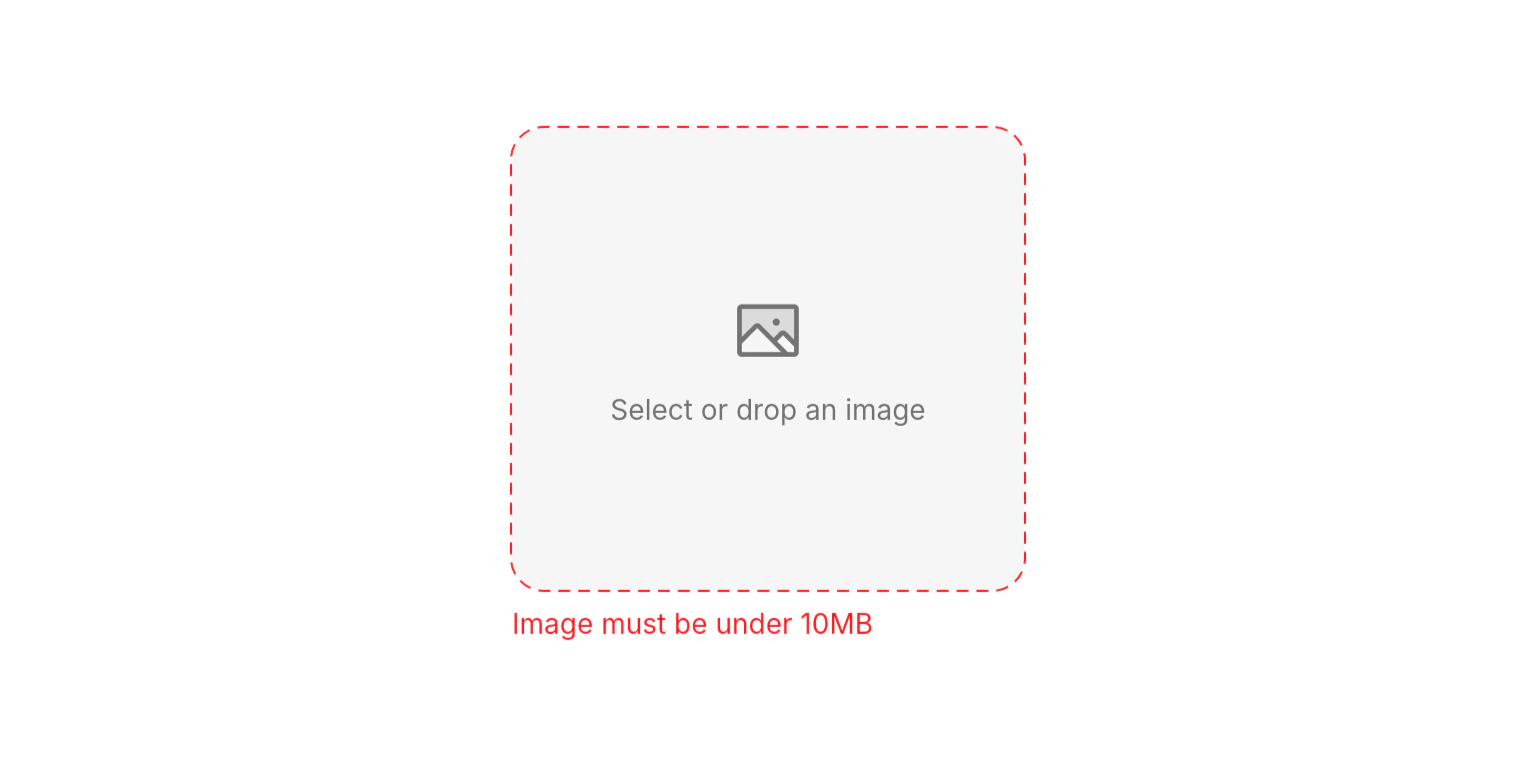 Image picker error state example