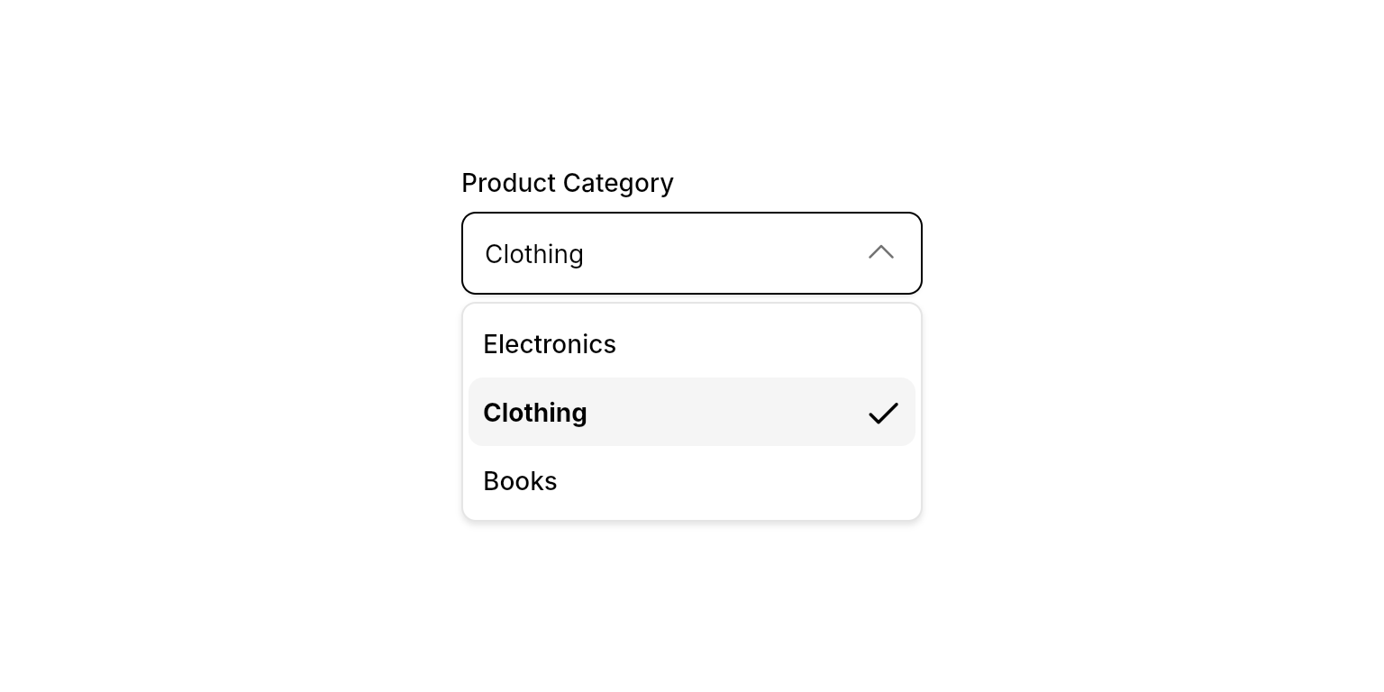 Basic dropdown field example