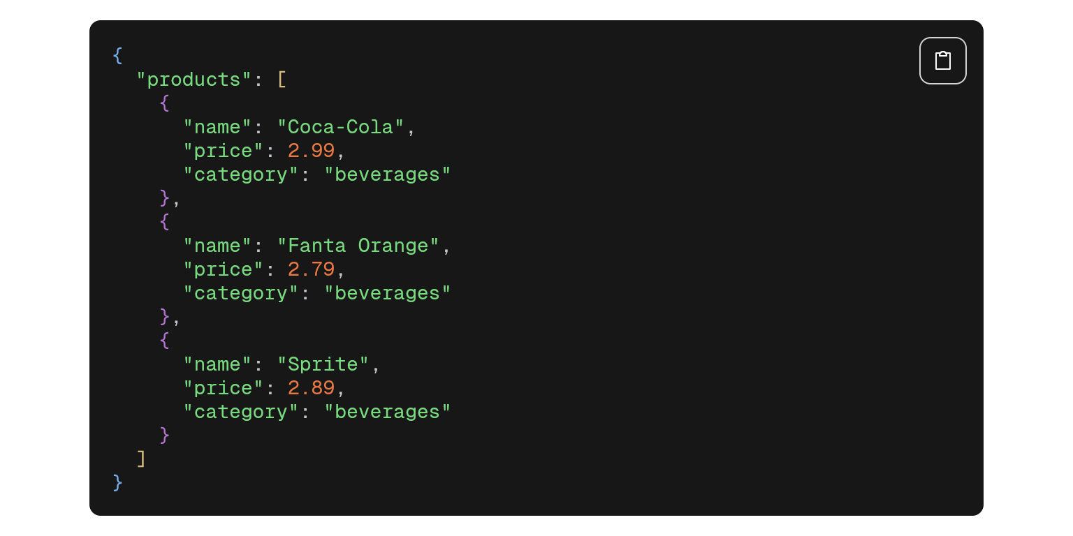 Basic code block example