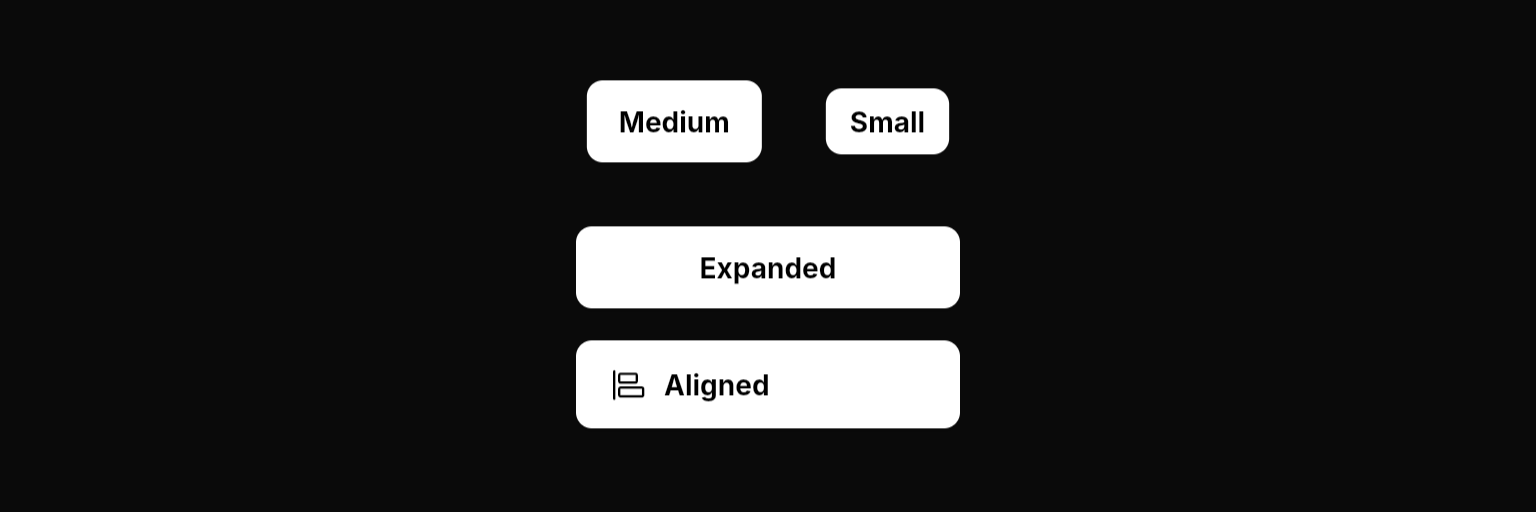 Button sizes example