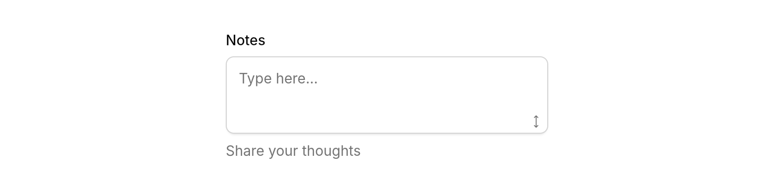 Basic text area example