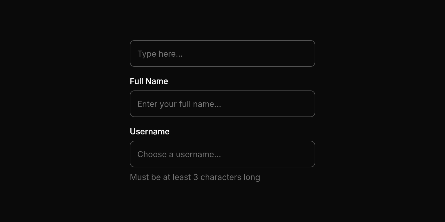 Basic text field example