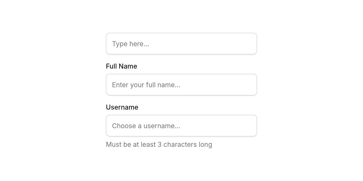 Basic text field example