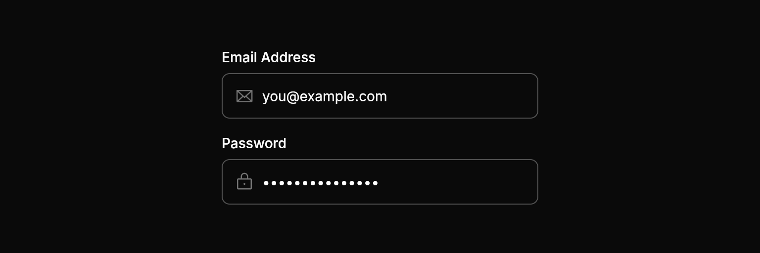 Text field types example
