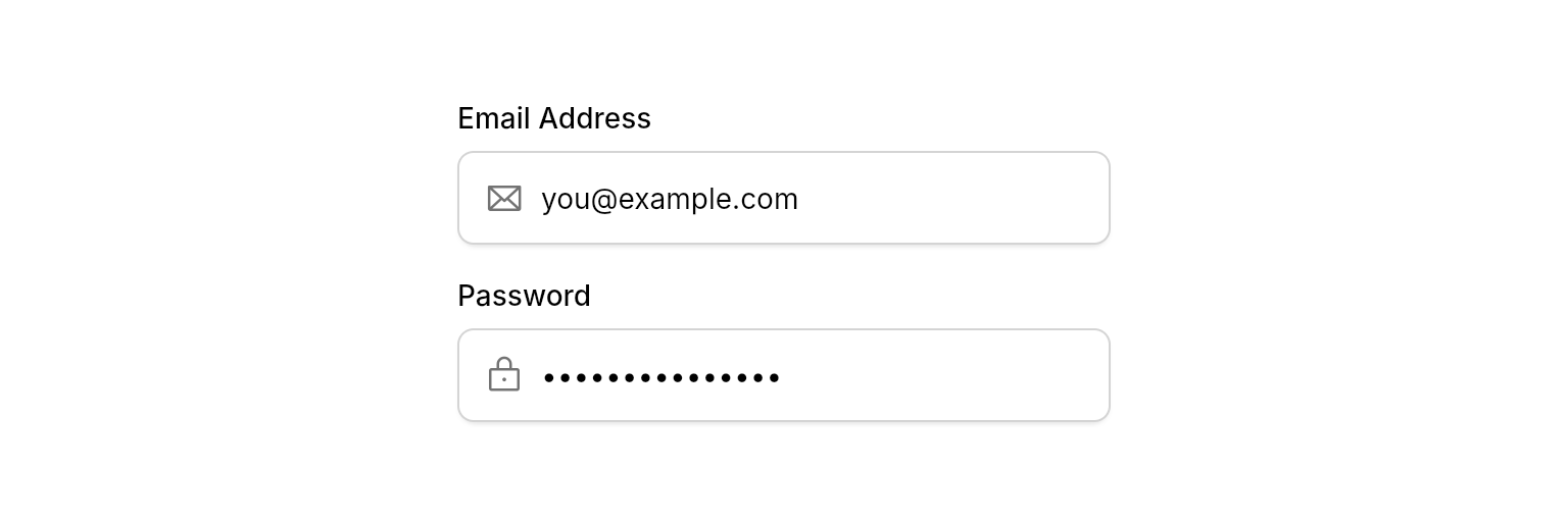 Text field types example