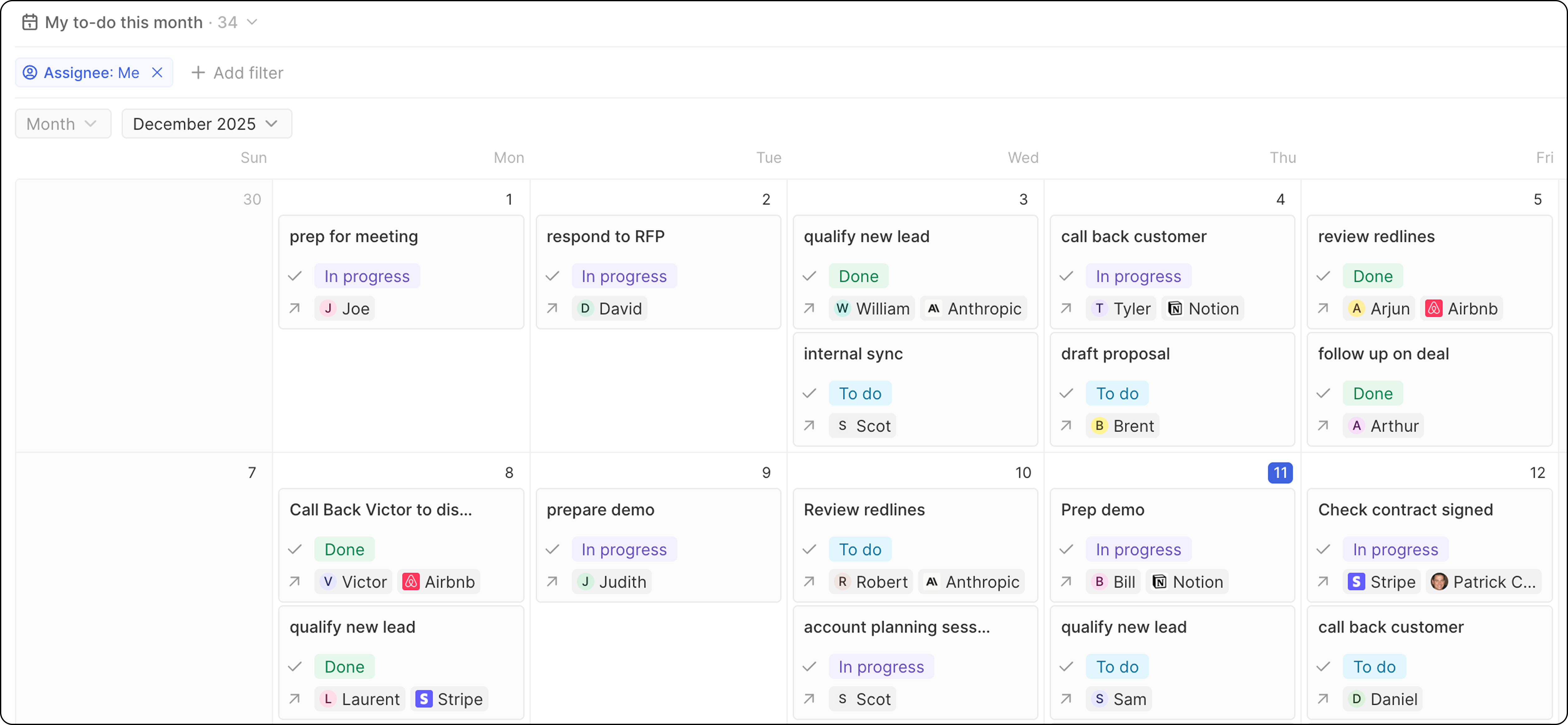 Calendar View - Twenty Documentation