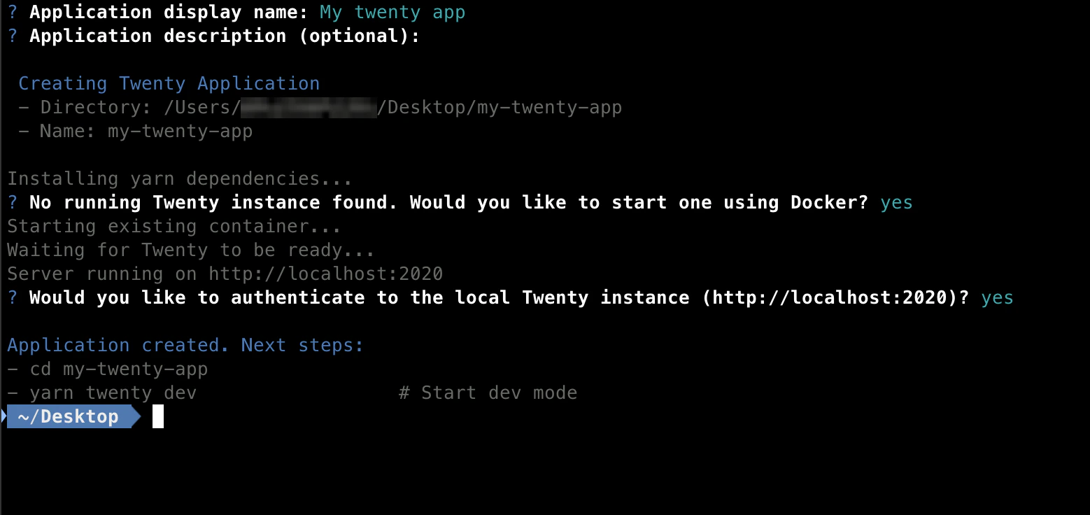 App scaffolded successfully