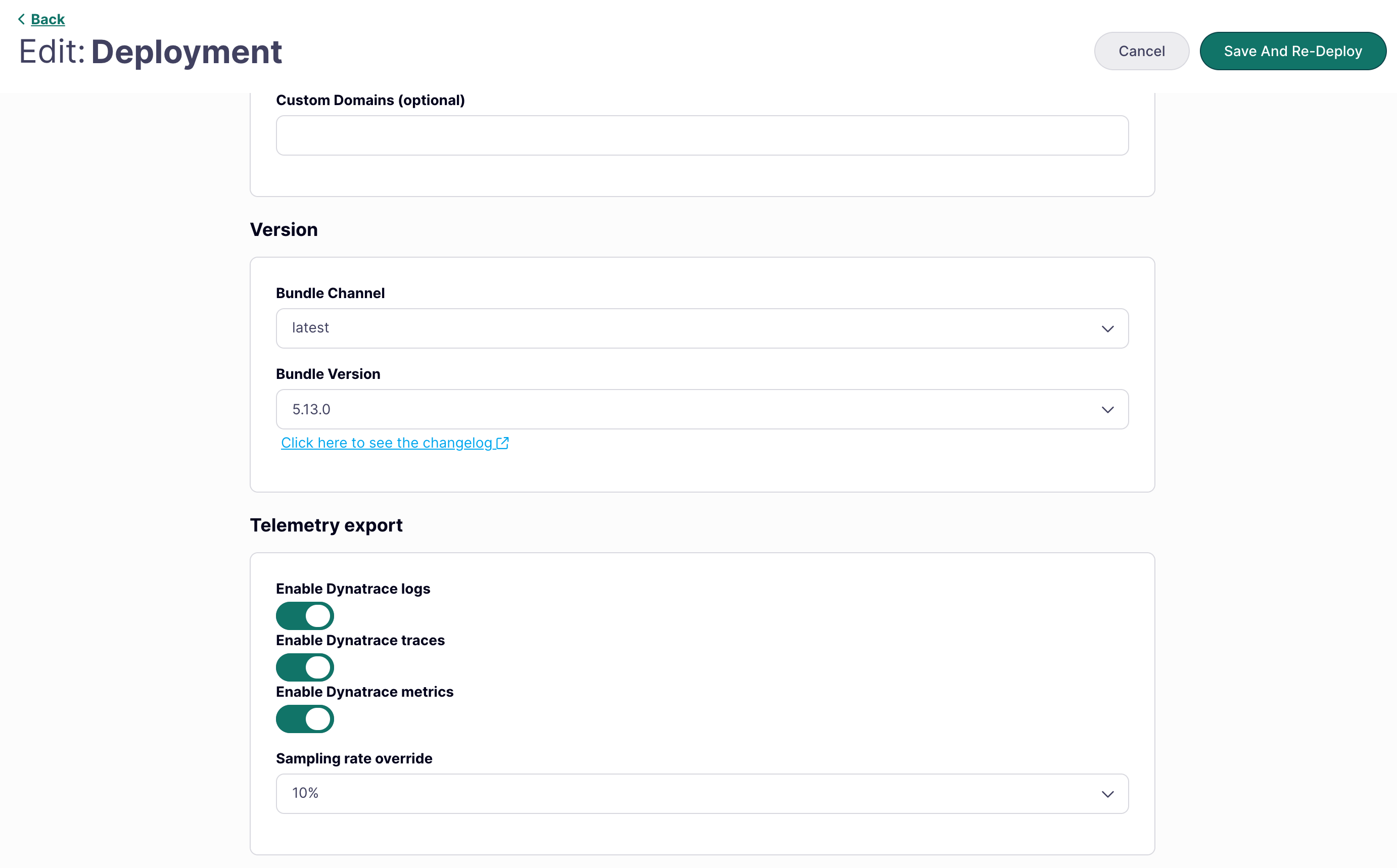 Tyk Cloud Telemetry Enable