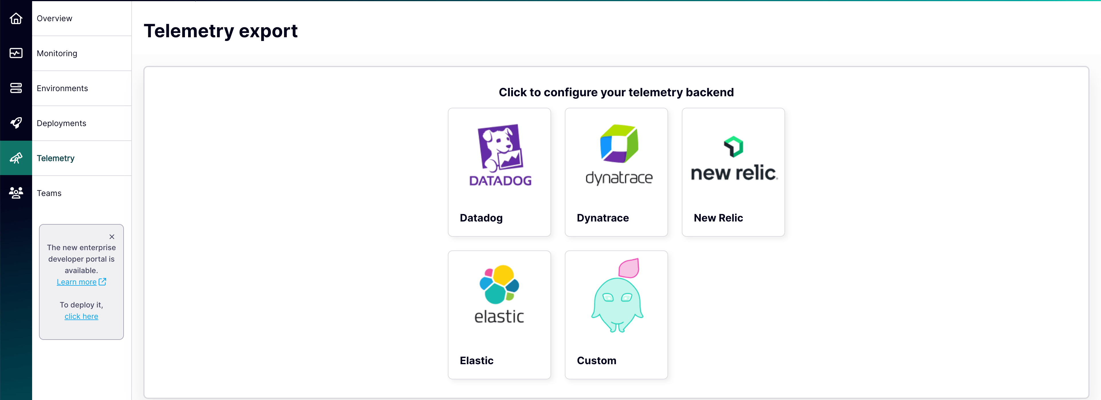 Tyk Cloud Telemetry providers