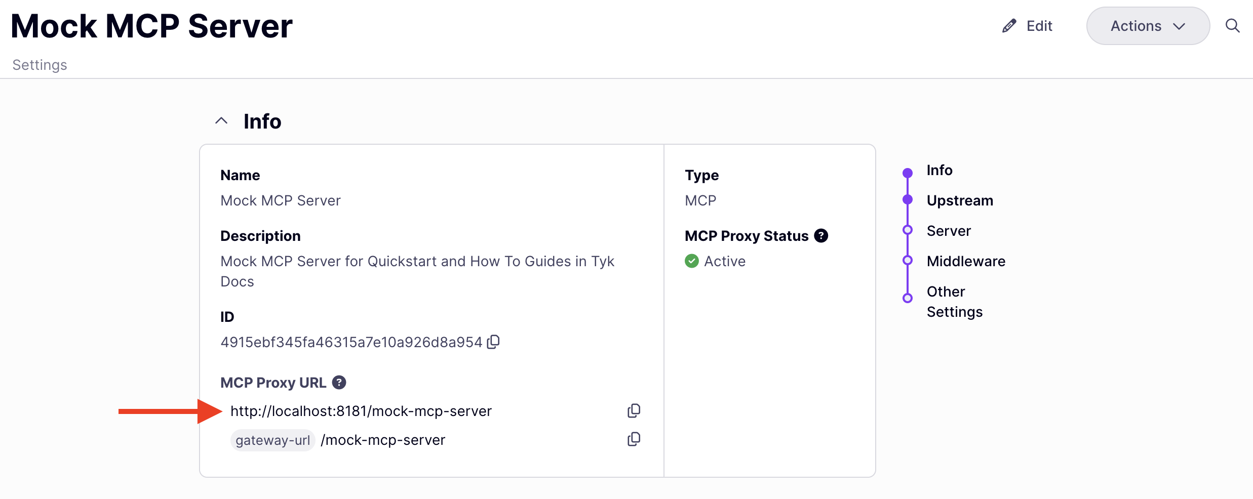 MCP Proxy URL