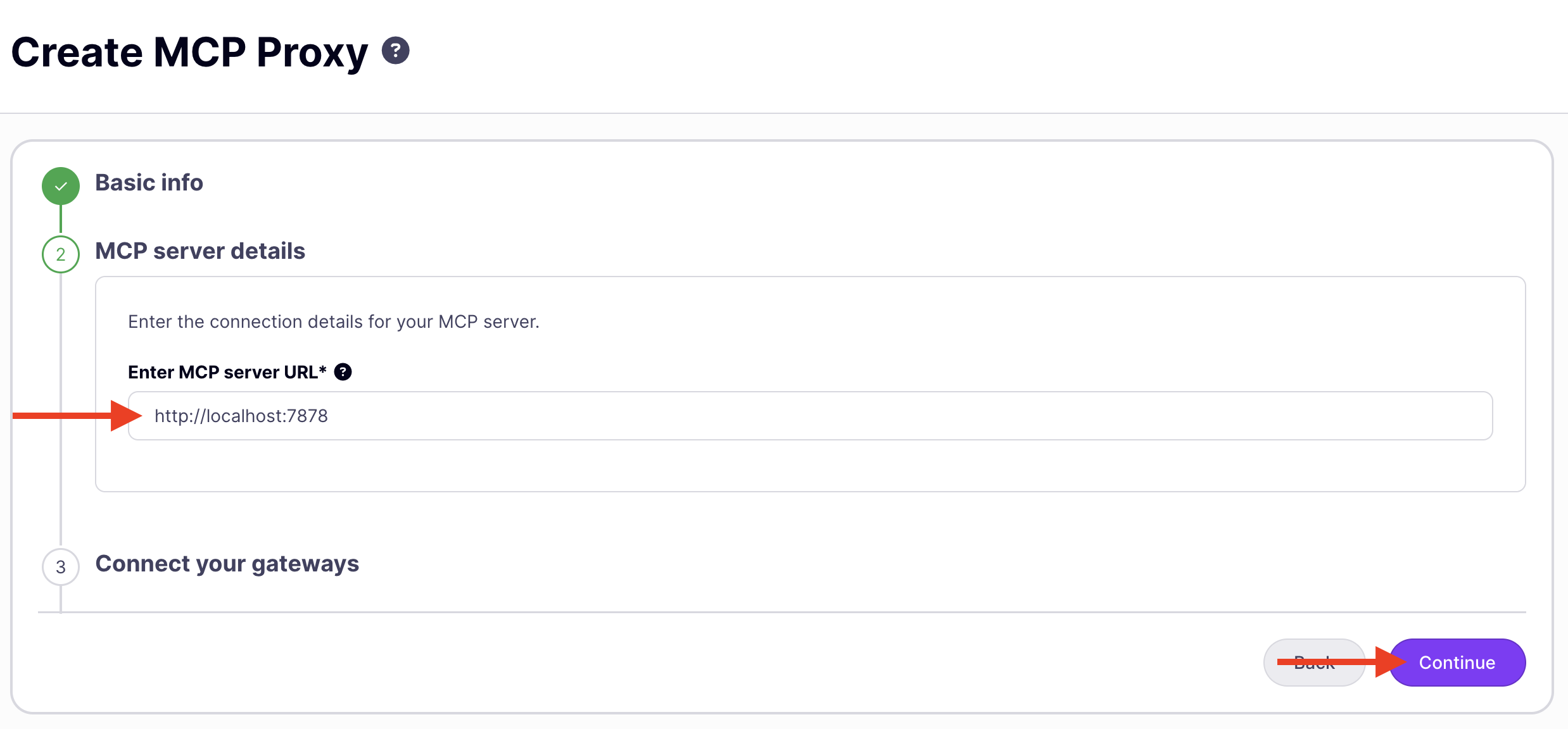 Set the upstream URL