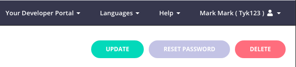 reset password button