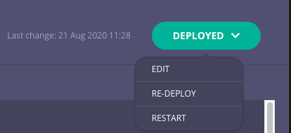 Cloud Data Plane drop-down