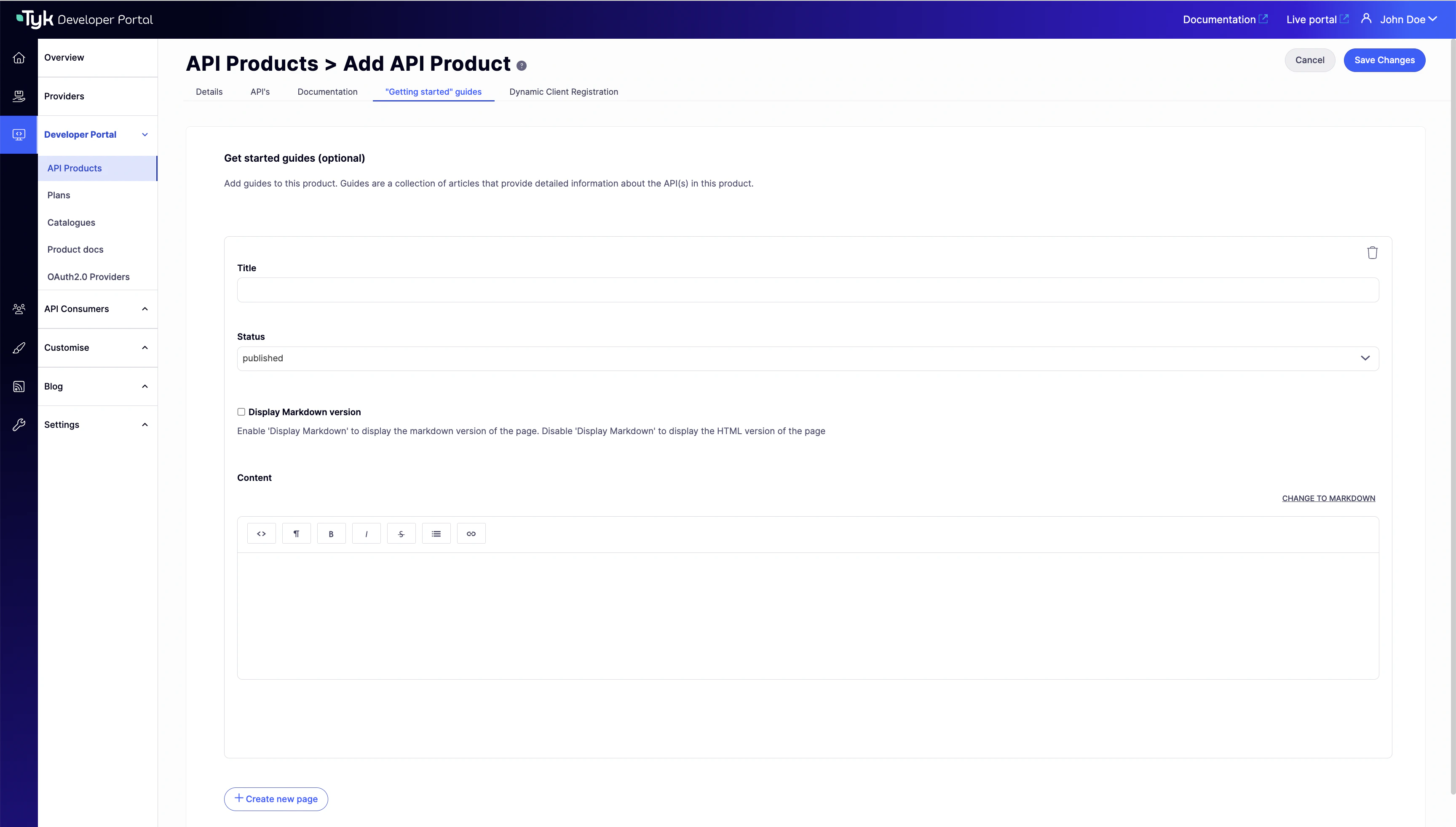 Add Product Guides
