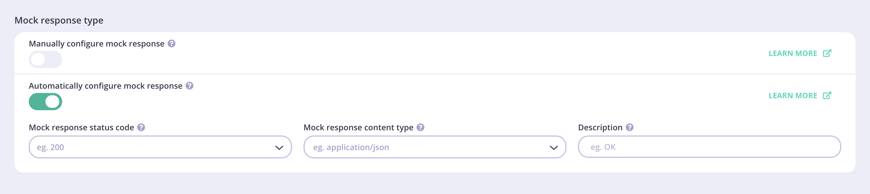 Editing the Mock Response middleware