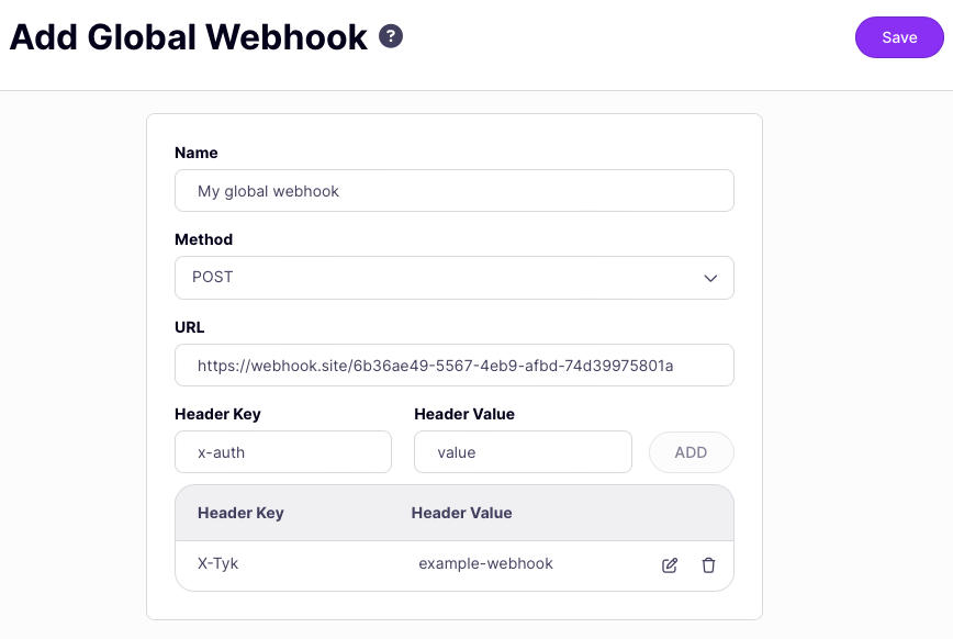 Add webhook detail