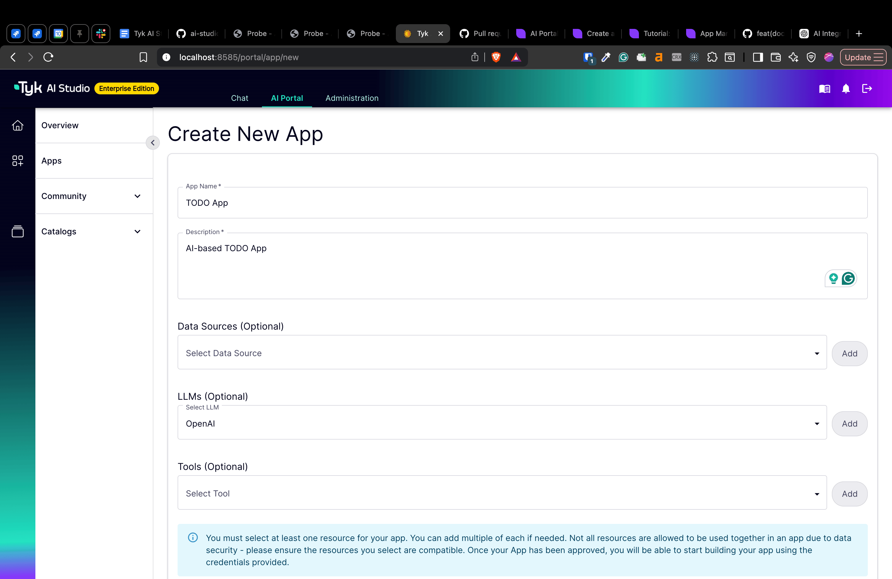 AI Portal Create App