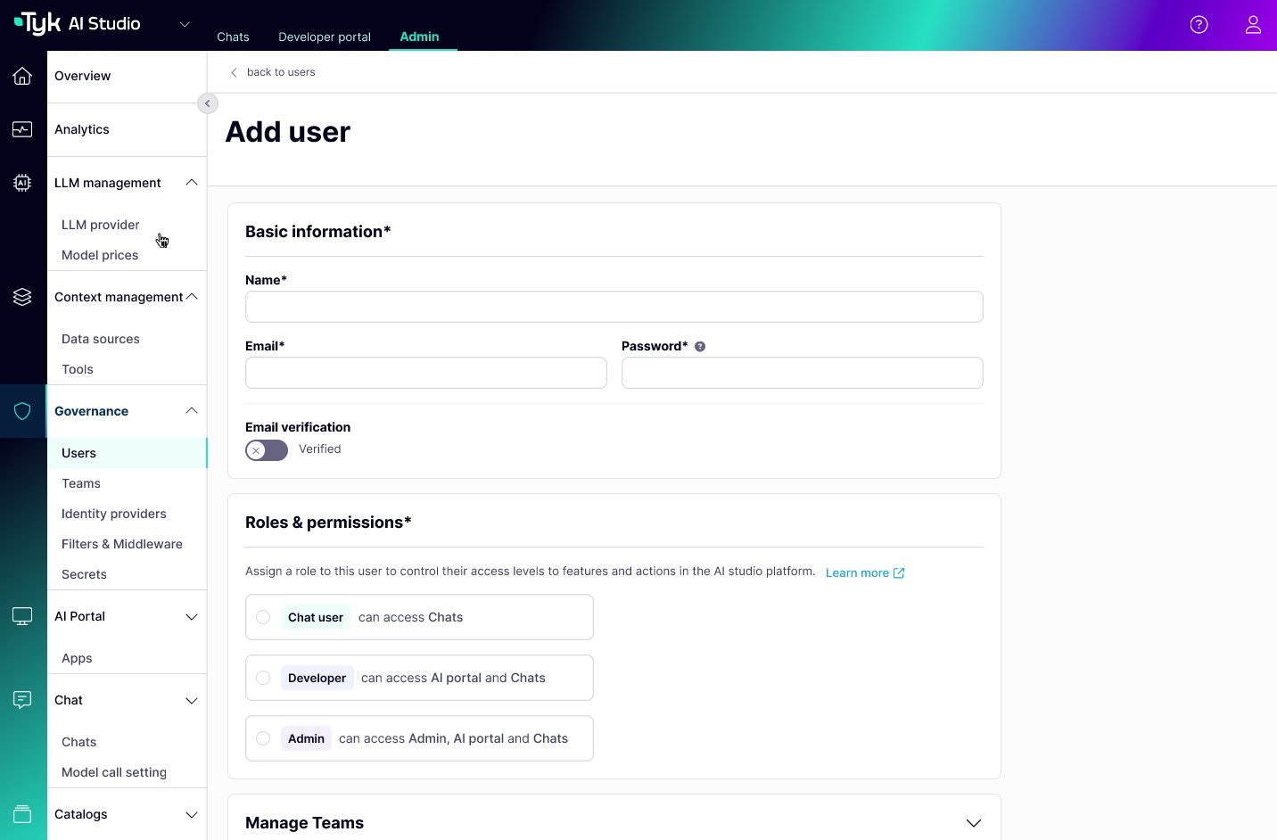 User Management UI