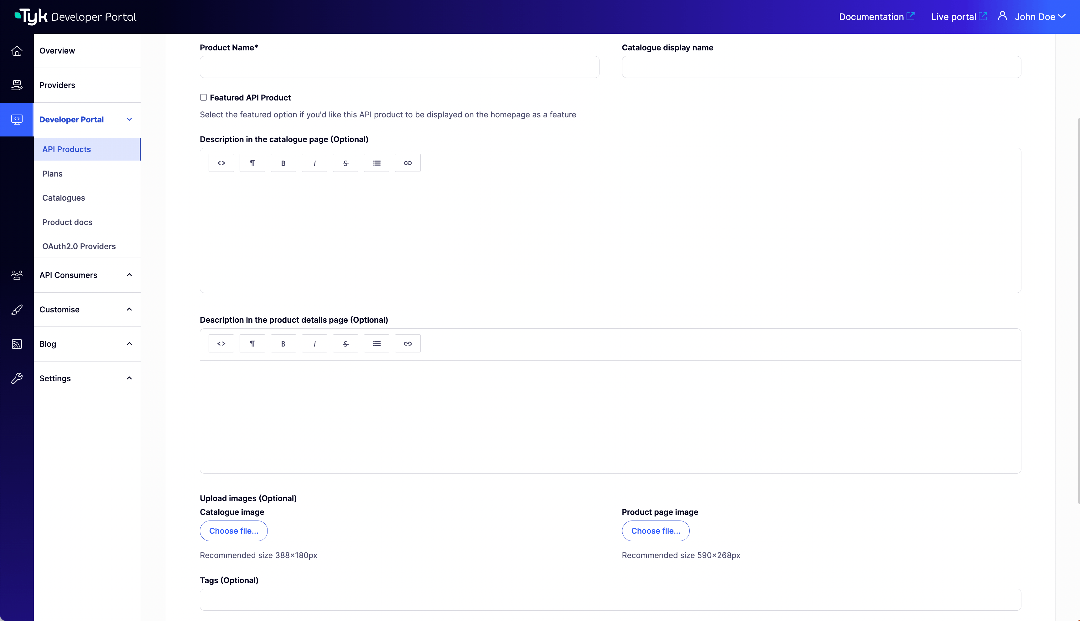 Customize an API Product