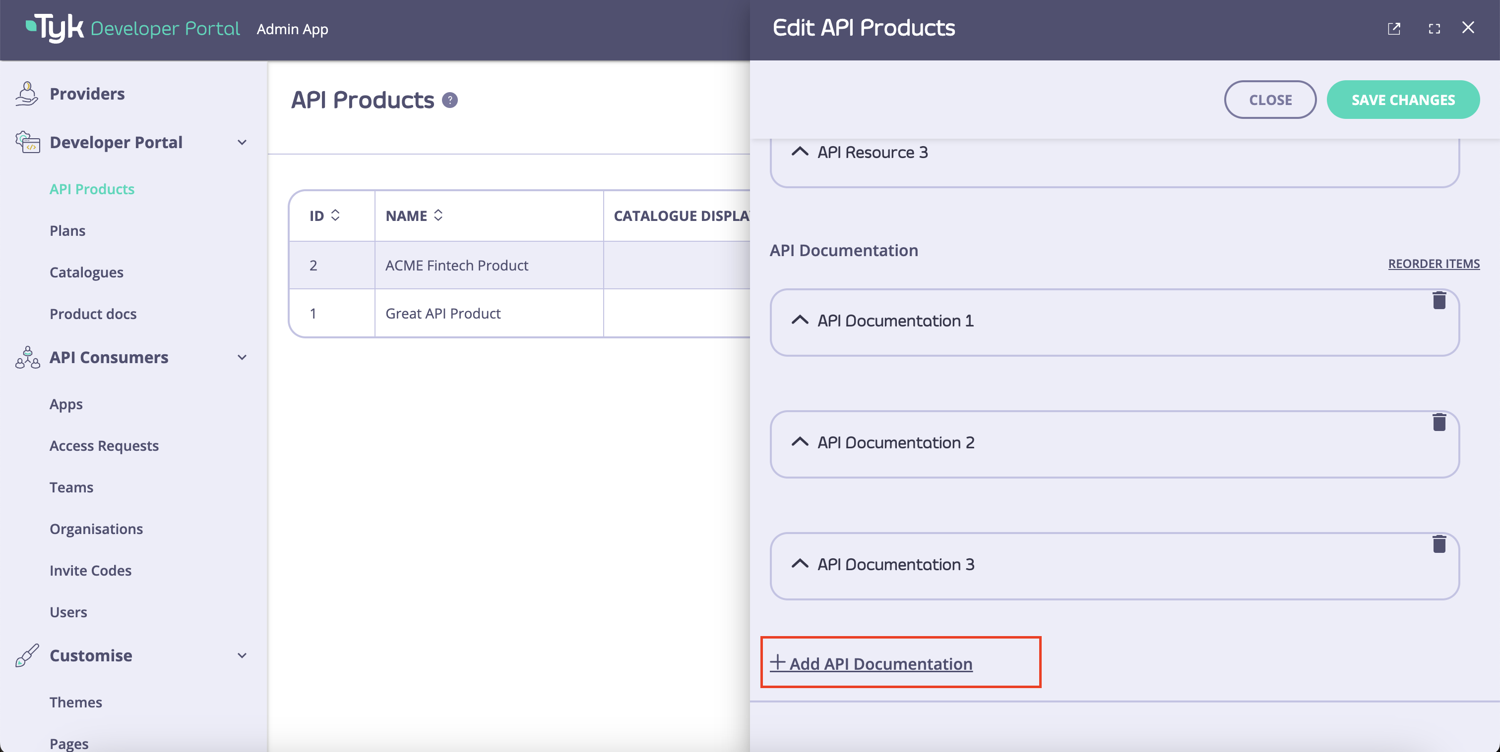 Navigate to the API Documentation section