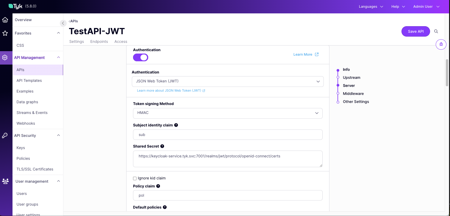 Target Details: JSON Web Token