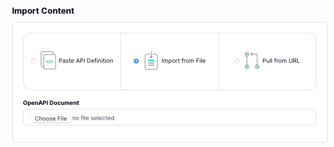 Loading the API definition into Tyk Dashboard