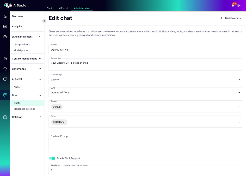 Chat Configuration UI