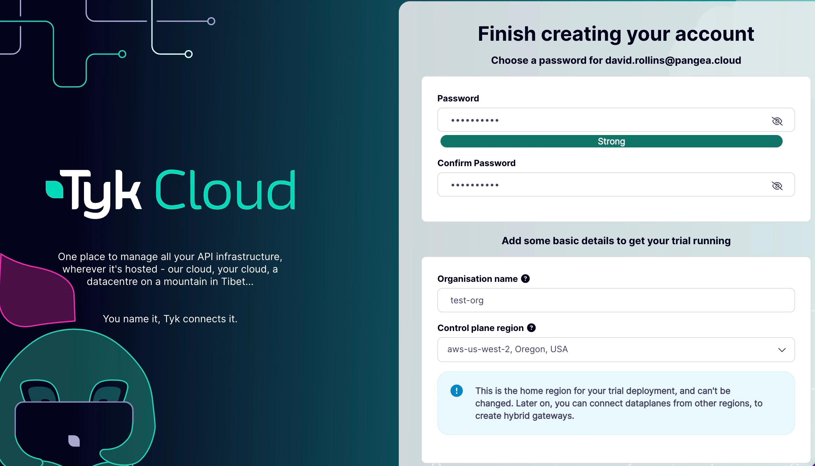 Create Account Set Password