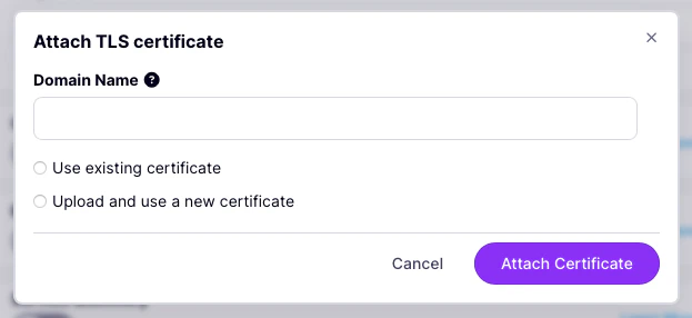 Attach a certificate to an API
