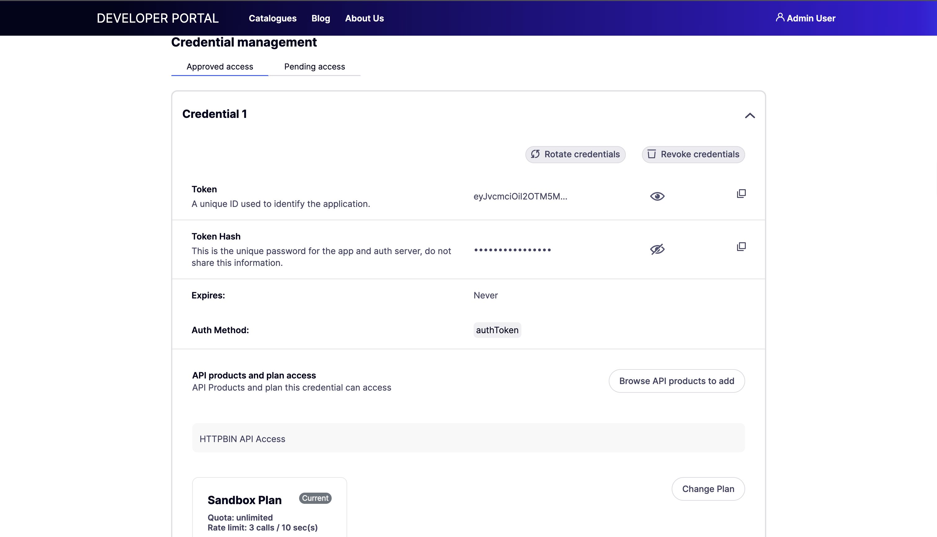direct access flow credentials approved