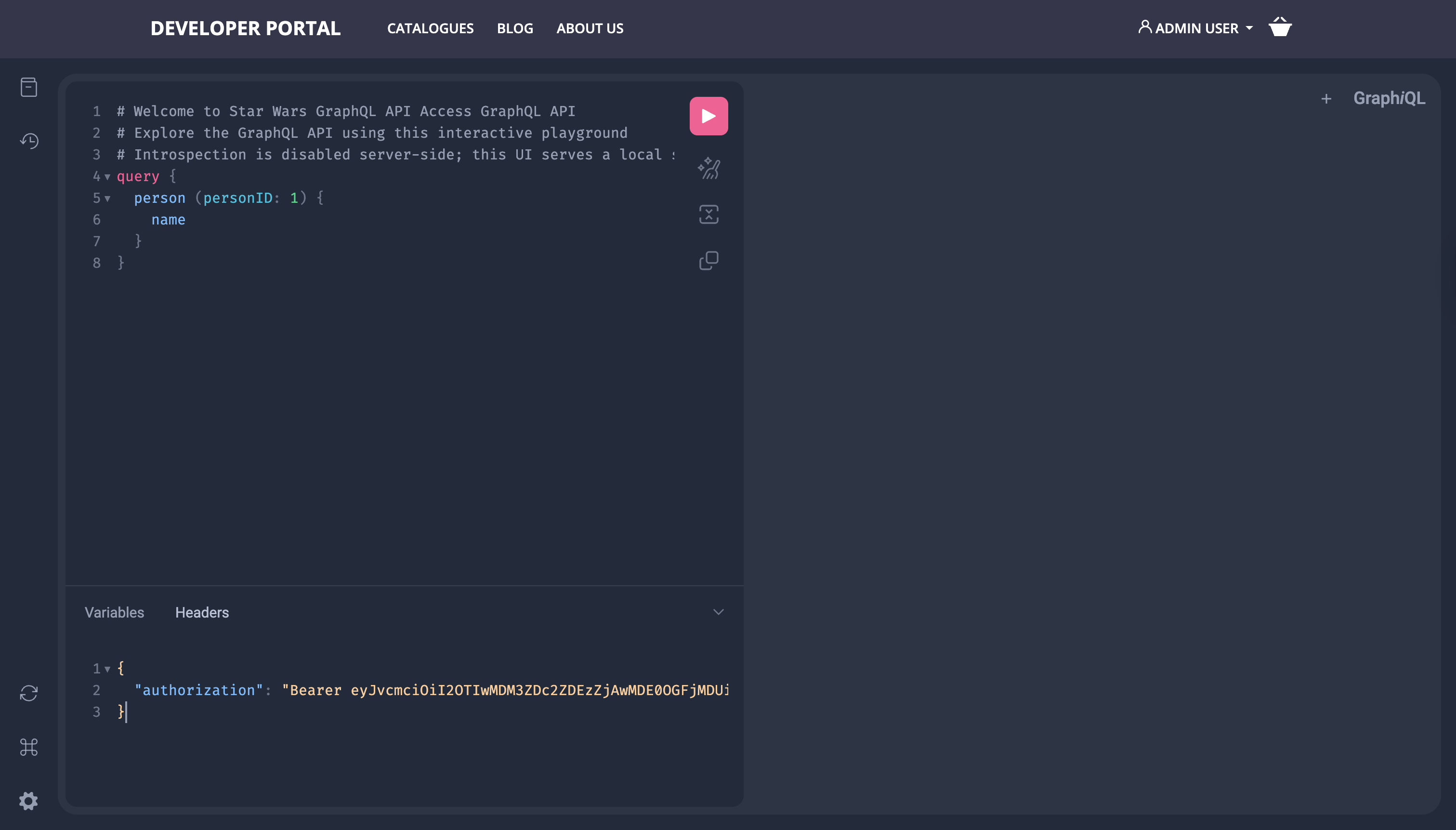 GraphQL API Playground