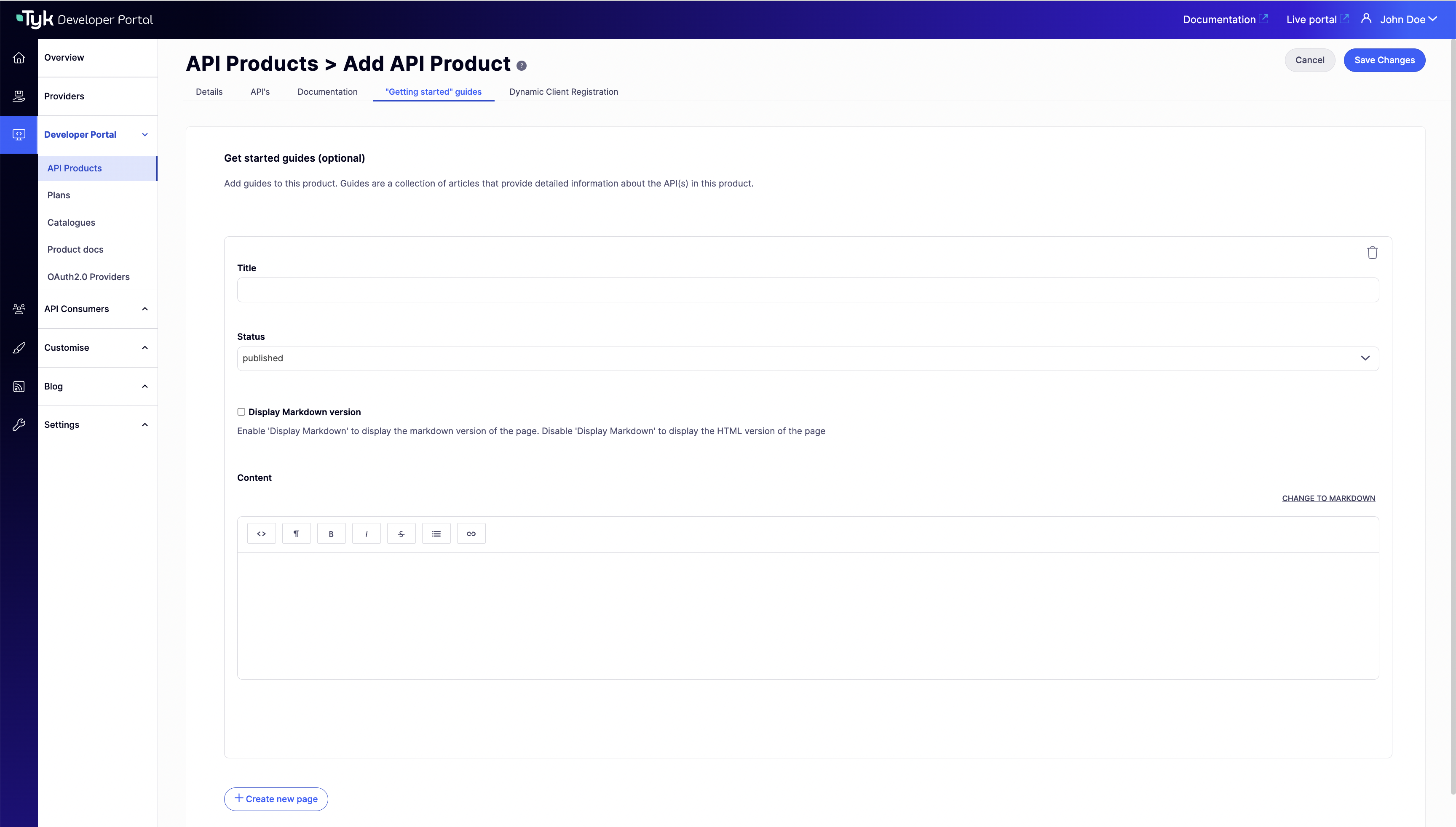 Add Product Guides