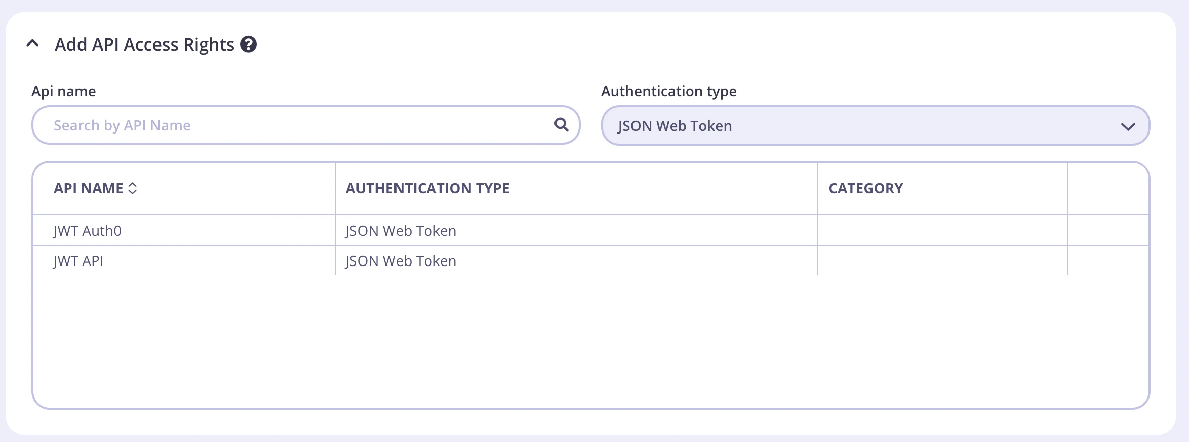 Tyk Policy access rights