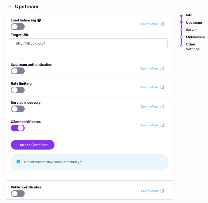 Enable upstream mTLS