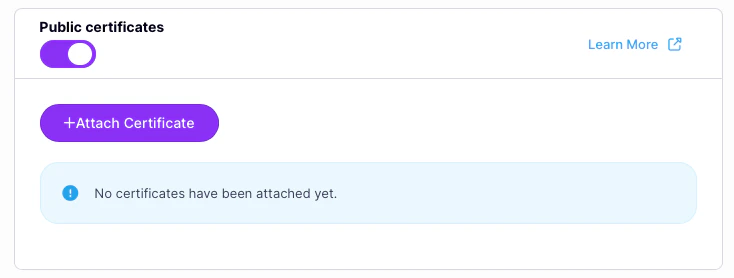 Enable public key pinning