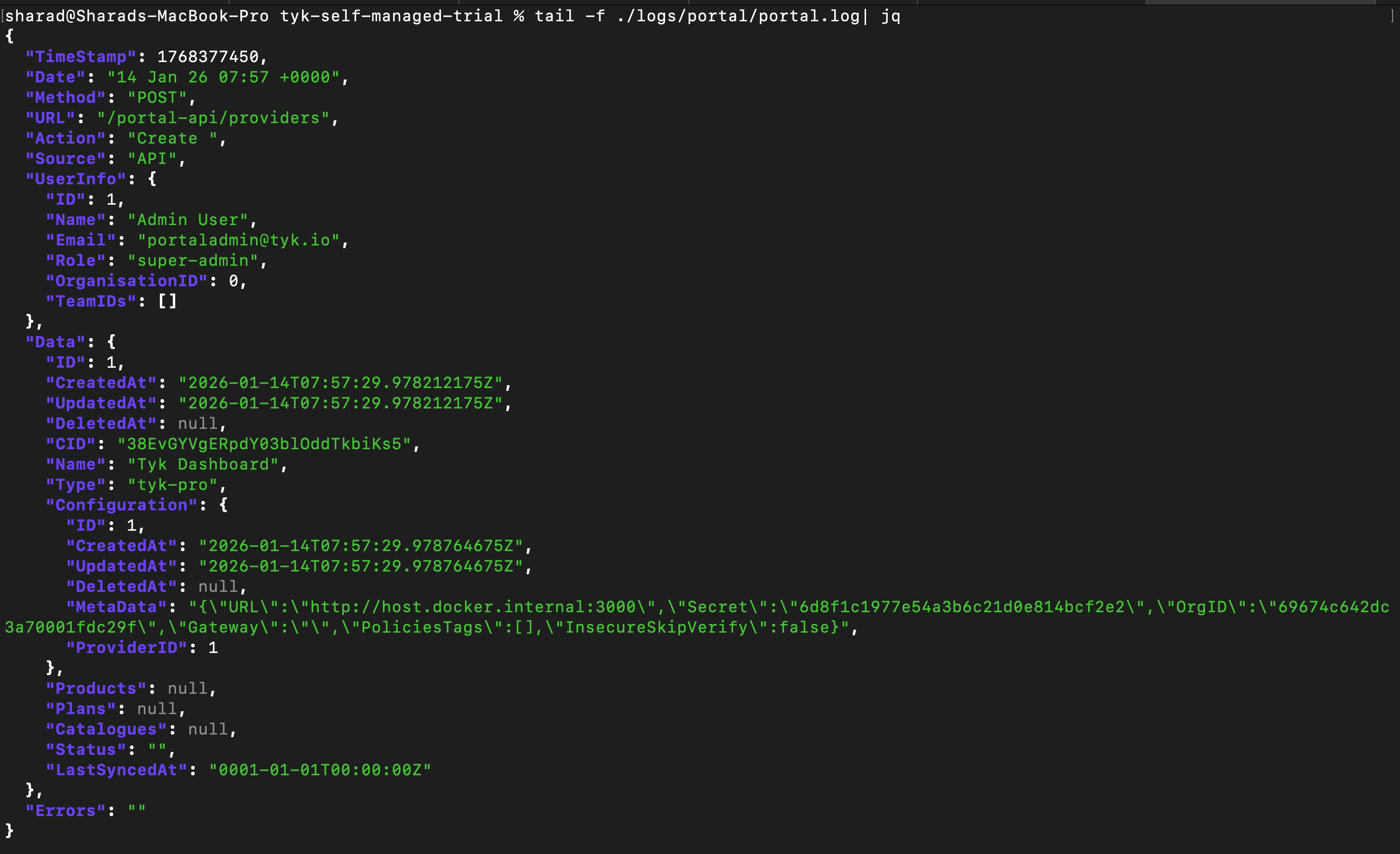Portal Audit Logs