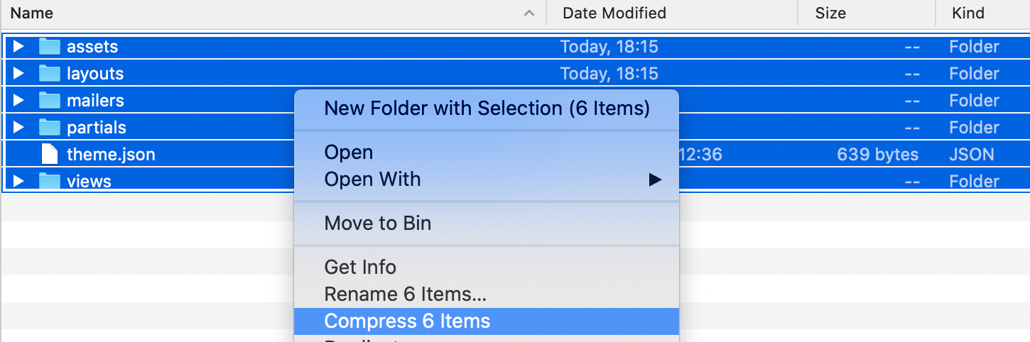 Zip theme