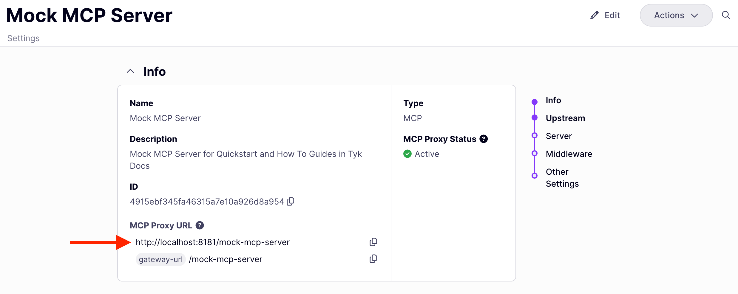MCP Proxy URL