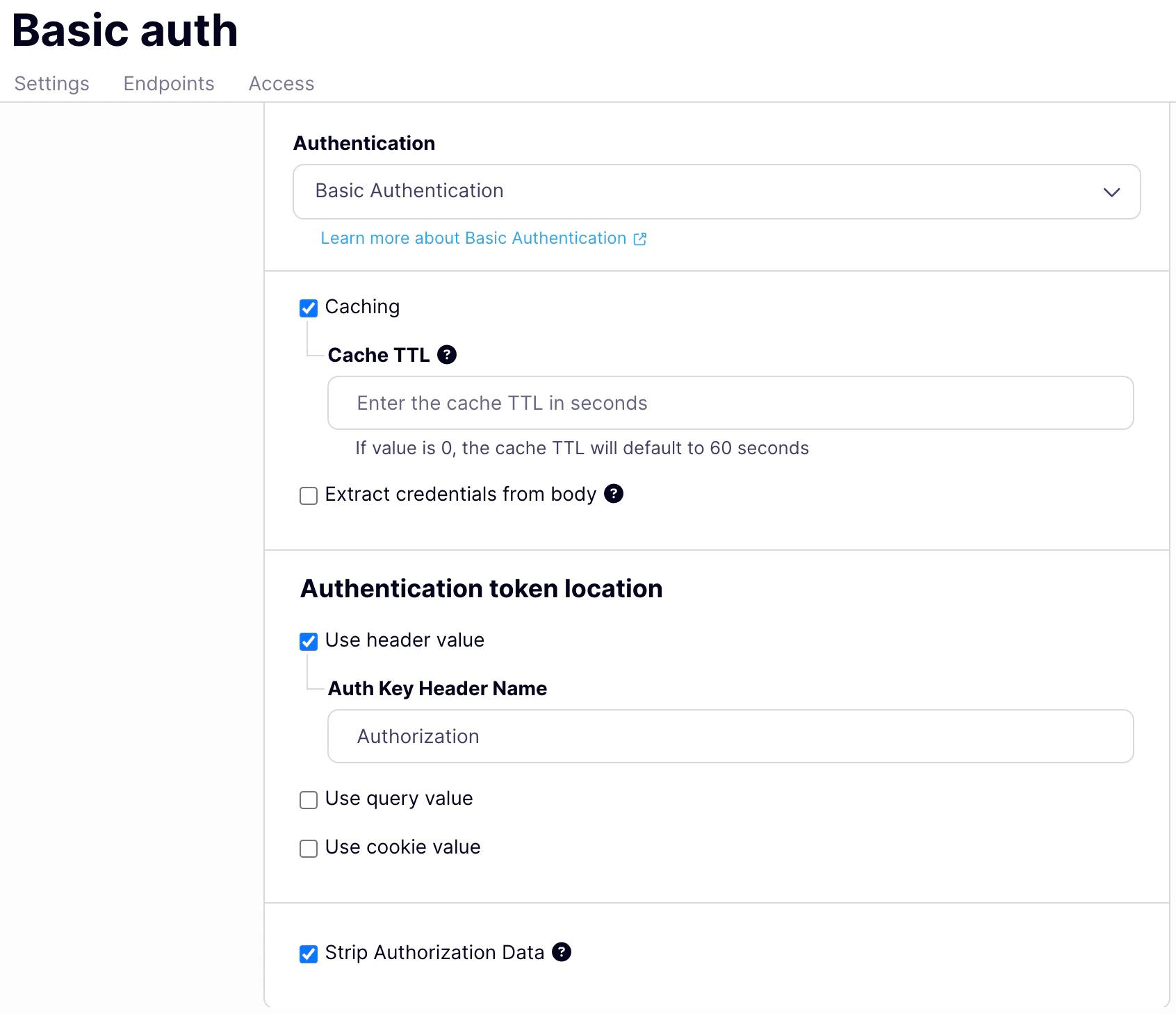 Target Details: Basic Auth