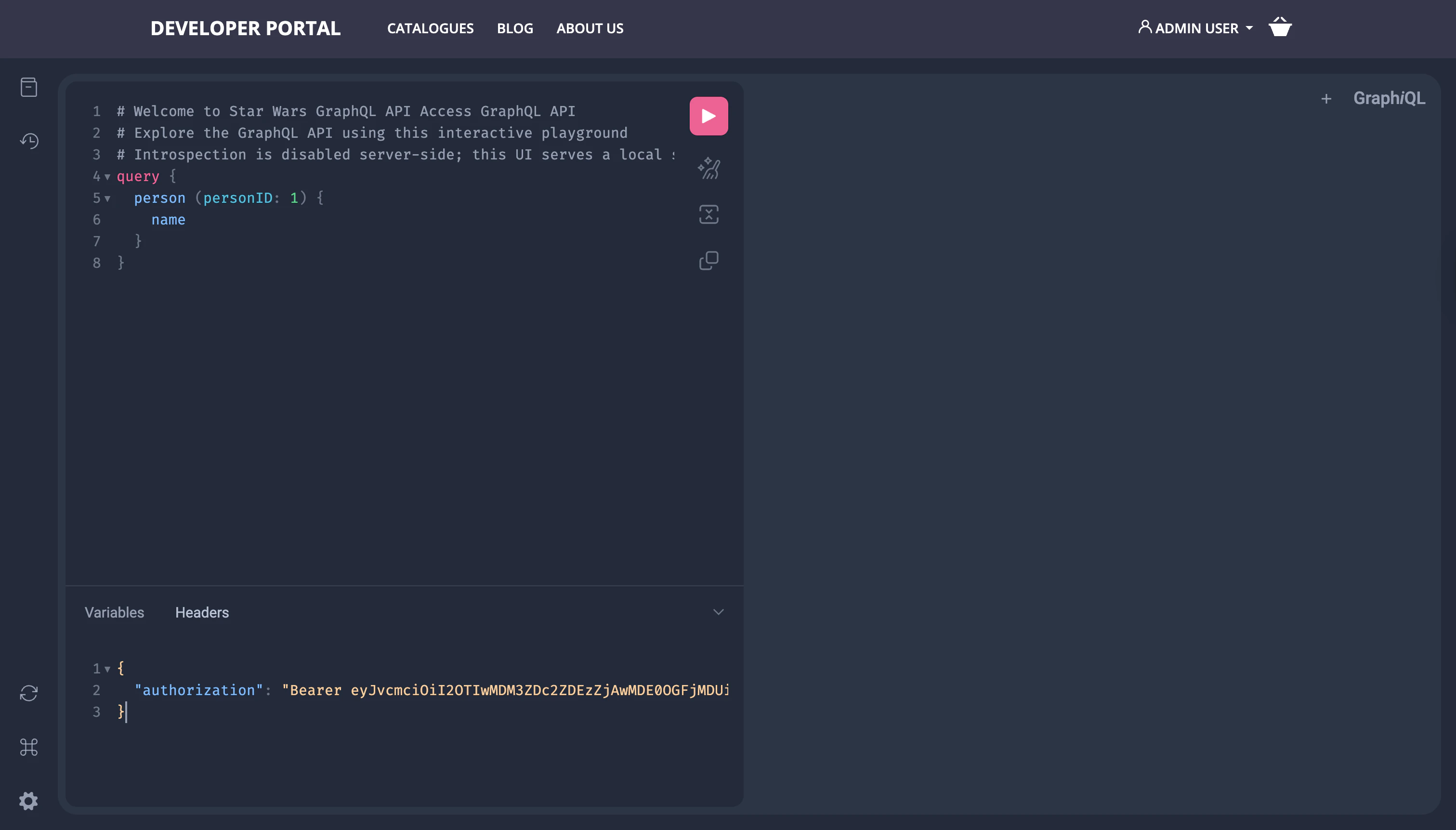 GraphQL API Playground