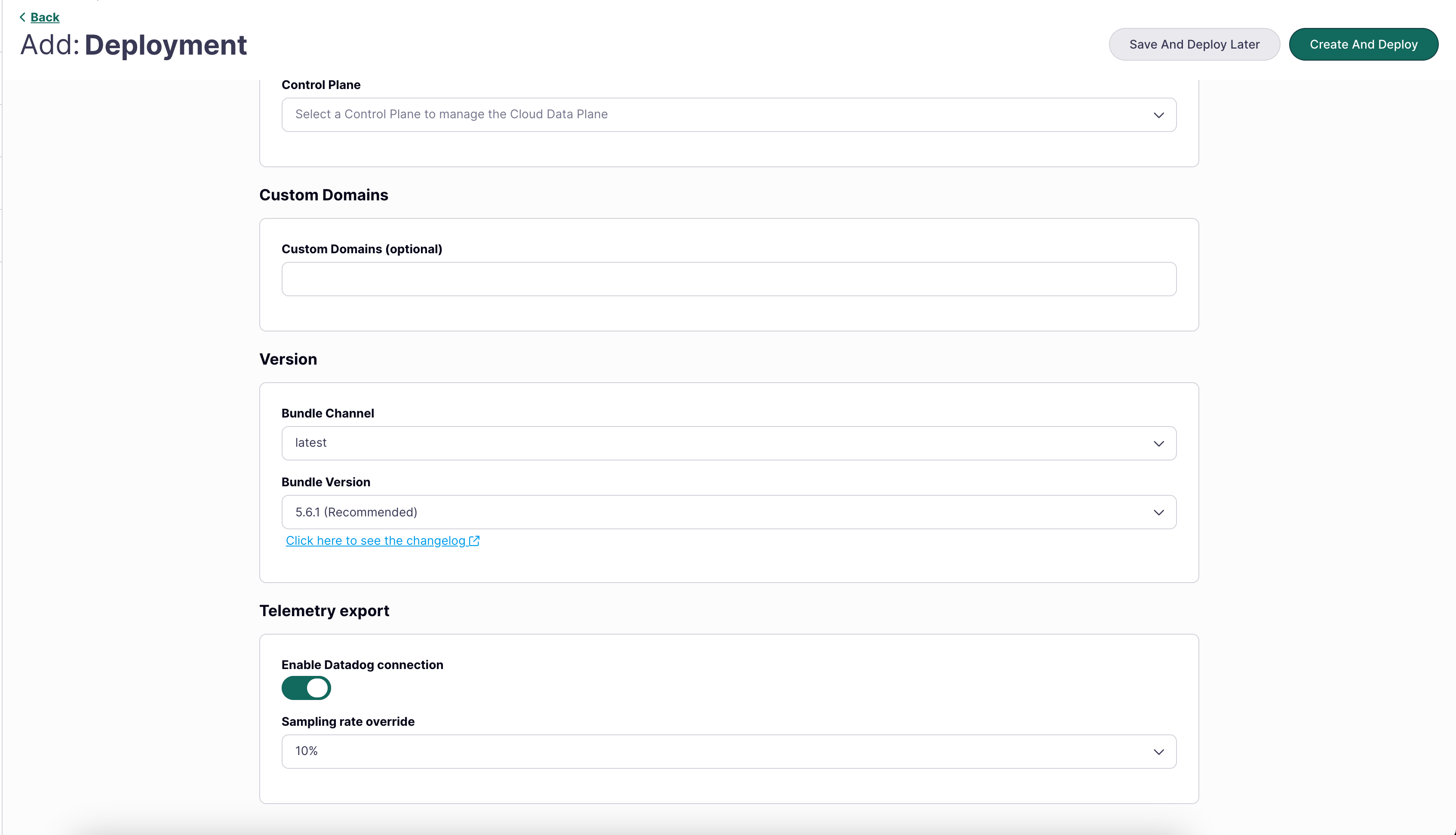 Tyk Cloud Telemetry Enable