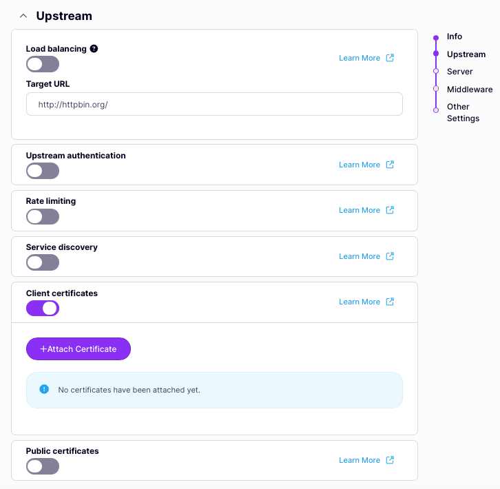 Enable upstream mTLS