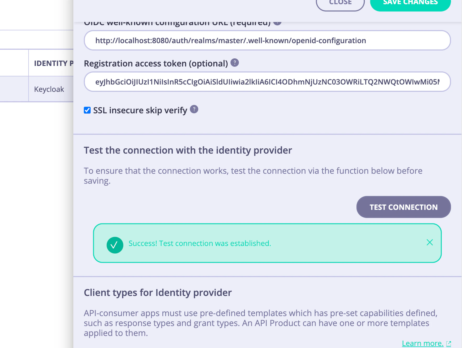 Test connectivity to an IdP
